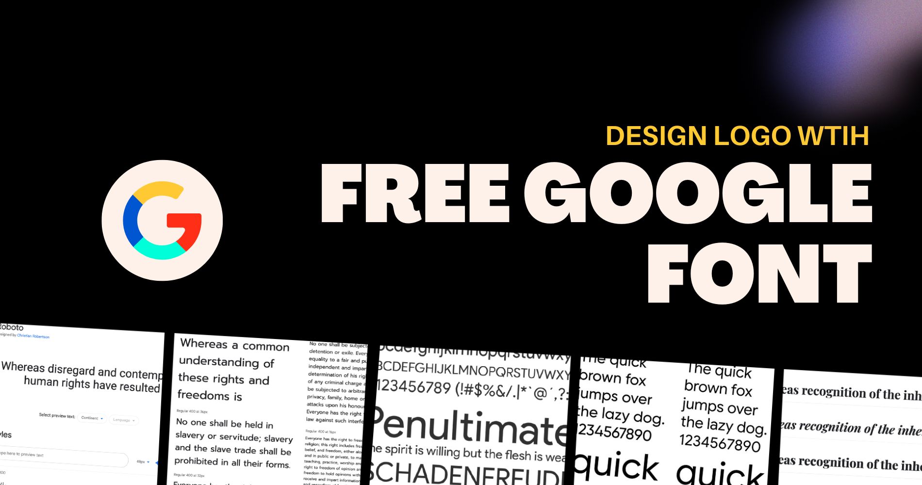 Design Your Own Logo with Free Google Fonts and Logo Symbols